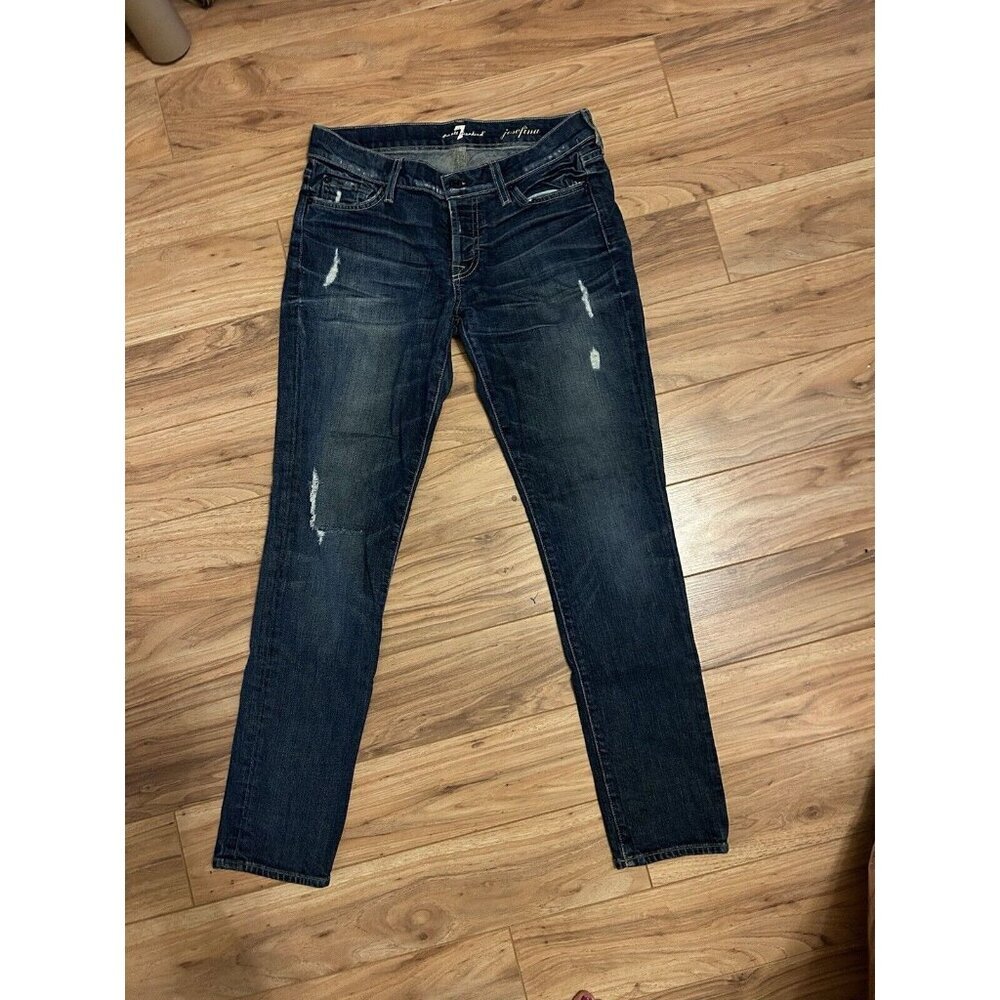 7 For All Mankind Women's Boyfriend Jeans - Dark Blue